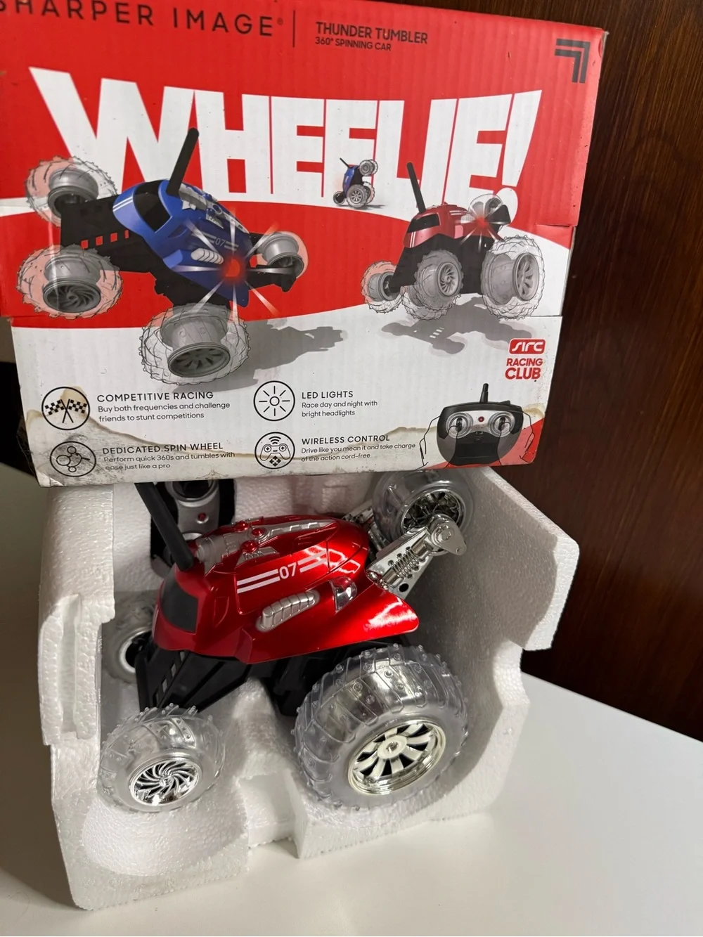 Red Remote Control Stunt Monster Truck for Kids